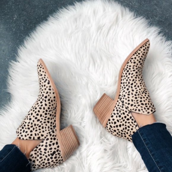 Dolce Vita Shoes - Dolce Vita Sonni Booties Cow Hide Animal Print Leopard Fall Shoes Chic Stylish